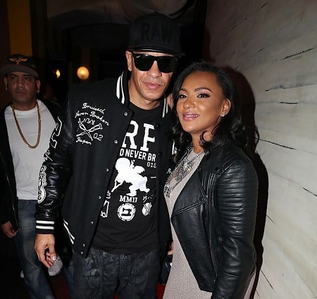 A picture of Peter Gunz with his ex-girlfriend and baby mamma, Tara Wallace.